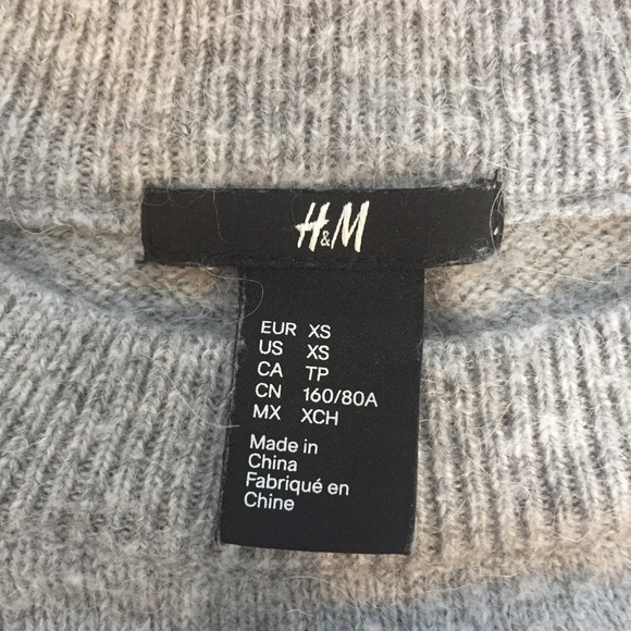 H&M Grey Sequin Perfume Bottle Holiday Sweater XS - Picture 8 of 8